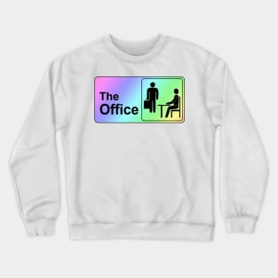 The Office Logo in Rainbow Crewneck Sweatshirt